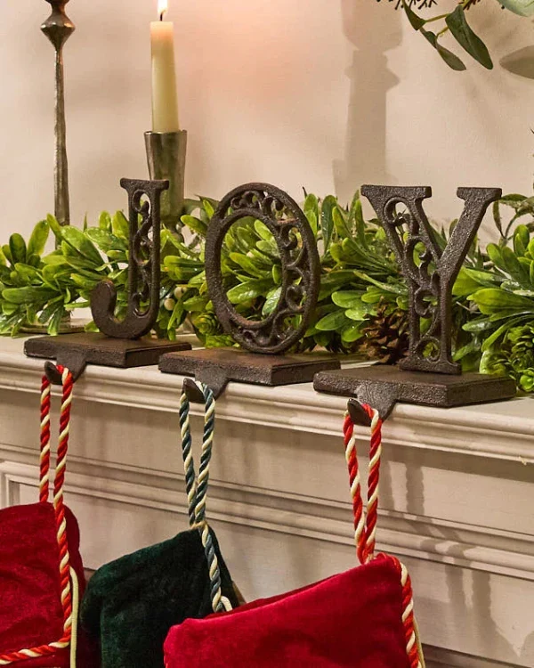 JOY Set of 3 Christmas Stocking Holders - Image 3