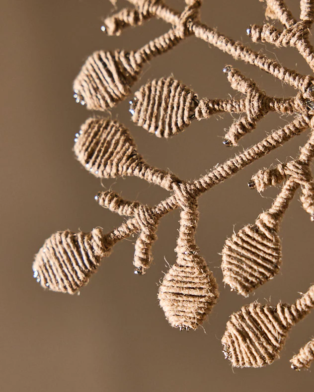 Brown Jute Snowflake Tree Topper - Image 3