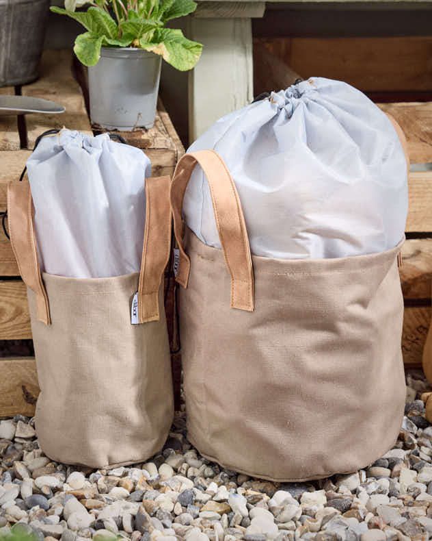 Set of 2 Khaki Garden Storage Bags - Image 4
