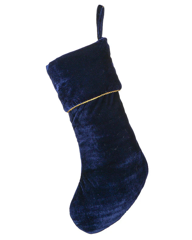Knightsbridge Moonlight Blue Velvet Stocking - Image 2