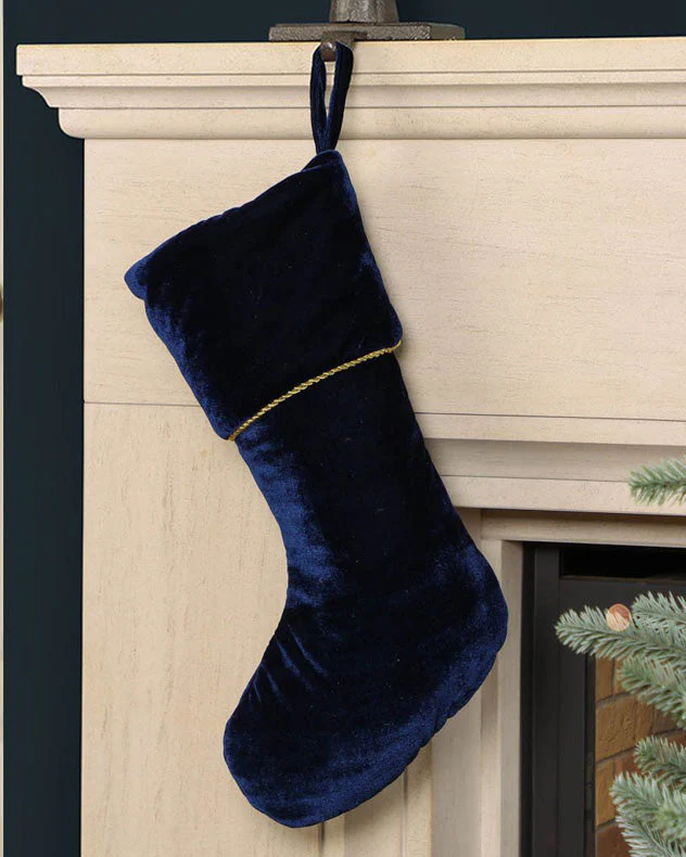 Knightsbridge Moonlight Blue Velvet Stocking - Image 3