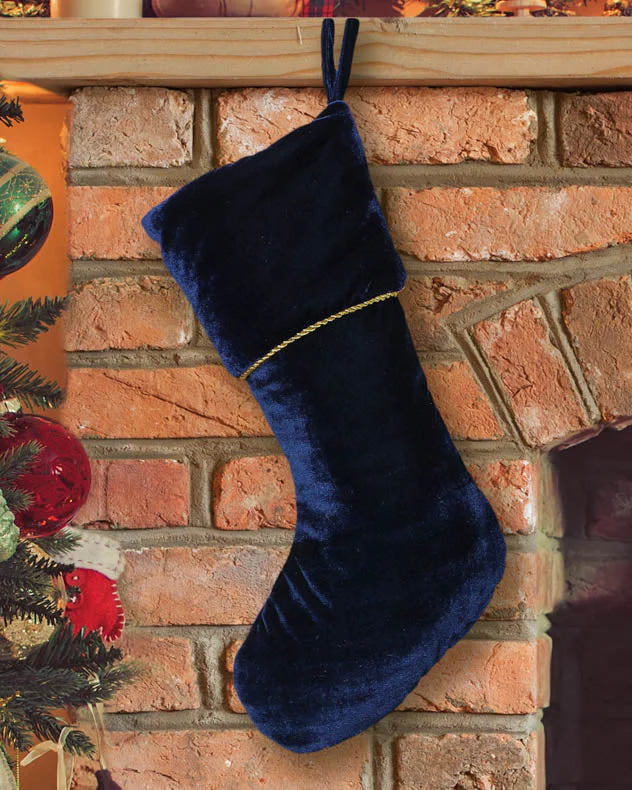 Knightsbridge Moonlight Blue Velvet Stocking - Image 4