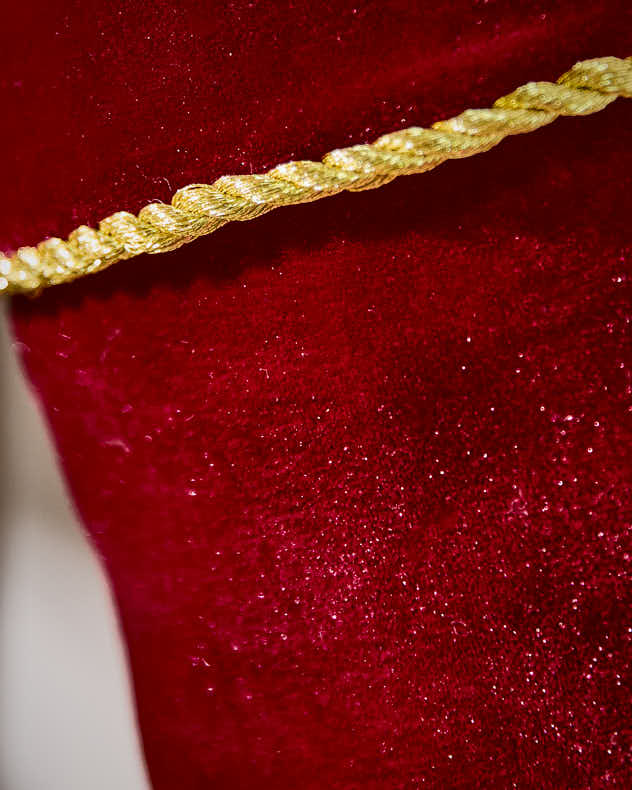 Knightsbridge Red Velvet Christmas Stocking - Image 2