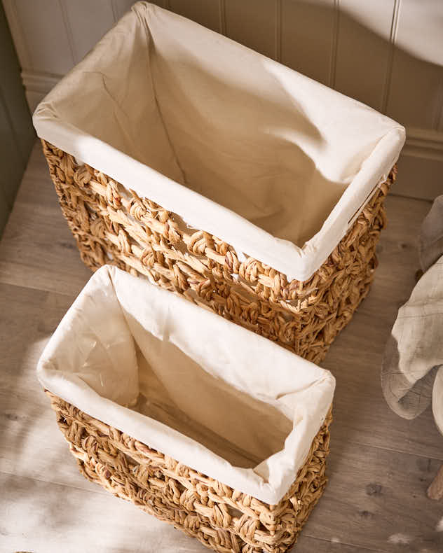 Lakelyn Water Hyacinth Lined Basket - Image 5