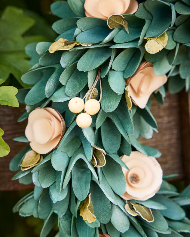 Lambeth Pastel Rose Wreath 35cm - Image 4