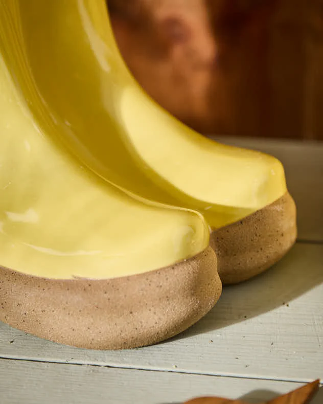 Large & Small Yellow Wellington Boot Plant Pots - Image 4
