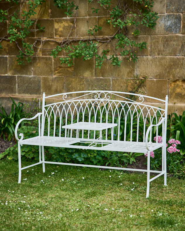 Cream Arched Companion Seat Bench - Image 6