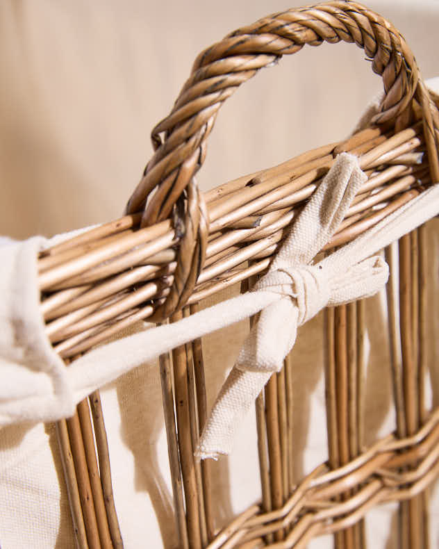 Large Laundry Storage Basket with Lining - Image 3