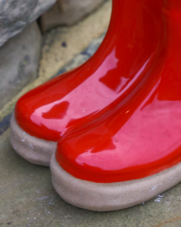 Large Red Welly Boot Planter - Image 5