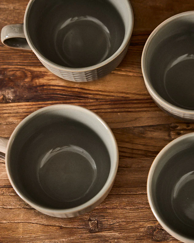 Wythe Large Grey Stoneware Mug - Image 5