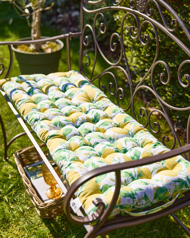 Lemon Patterned Bench Mattress