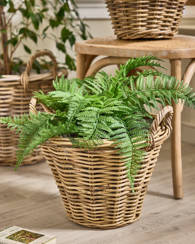 Lira Round Lined Baskets with Handles - Image 7