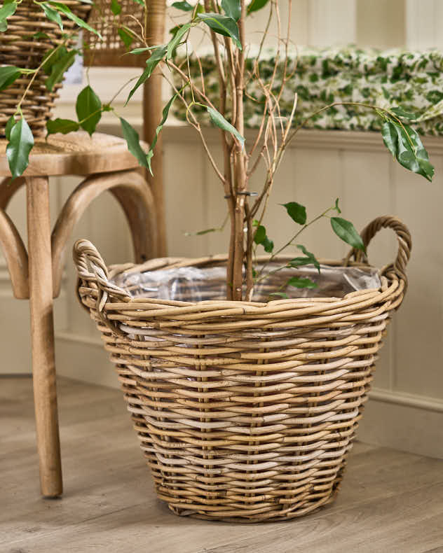 Lira Round Lined Baskets with Handles - Image 8