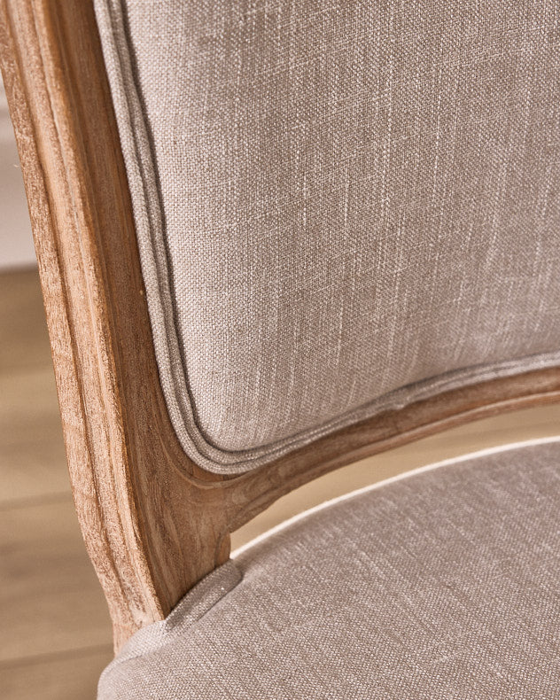 Set of 2 Loire Linen Dining Chairs - Image 3