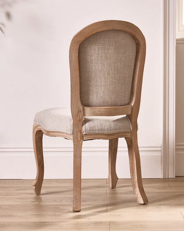 Set of 2 Loire Linen Dining Chairs - Image 8