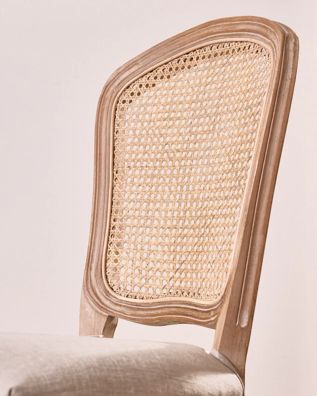 Set of 2 Loire Rattan Back Dining Chairs - Image 3