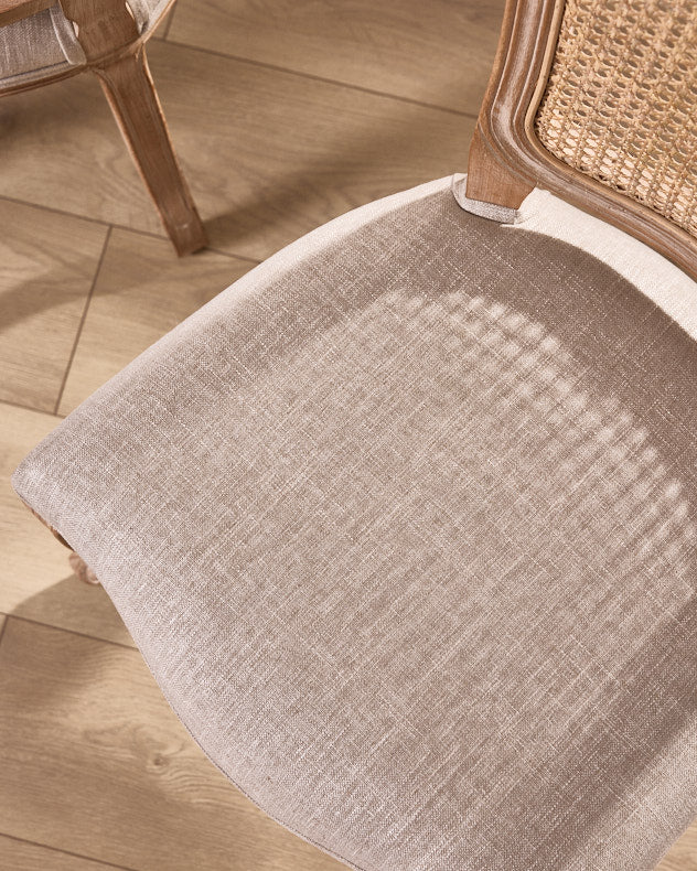 Set of 2 Loire Rattan Back Dining Chairs - Image 6