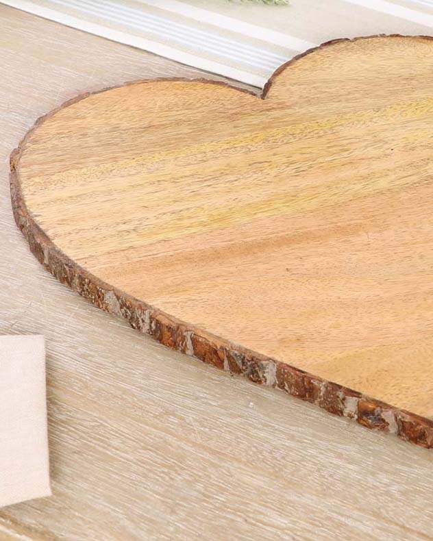 Acacia Wood Heart Chopping Board - Image 4