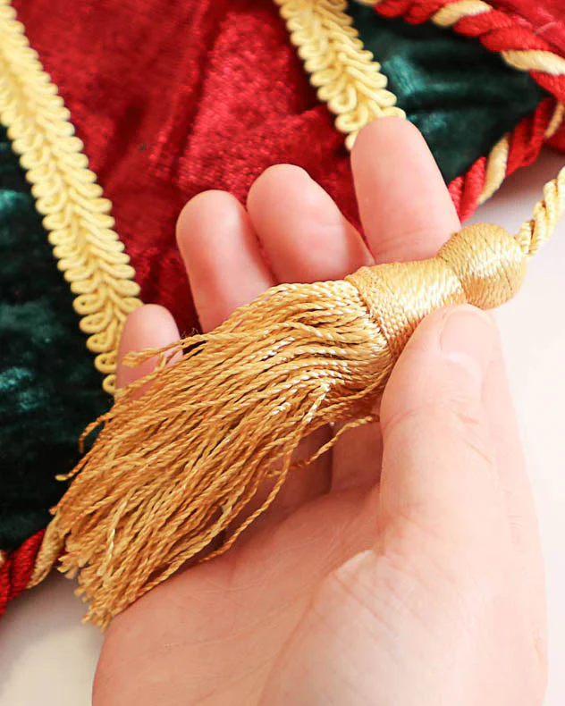Luxury Jingle Bell Red Christmas Stocking - Image 4