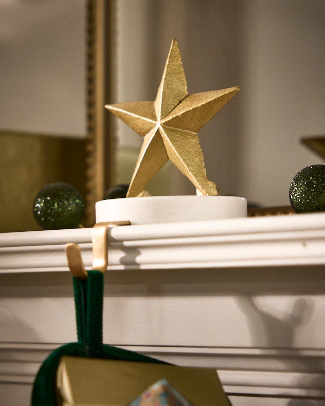 Marble & Gold Star Stocking Holder - Image 2