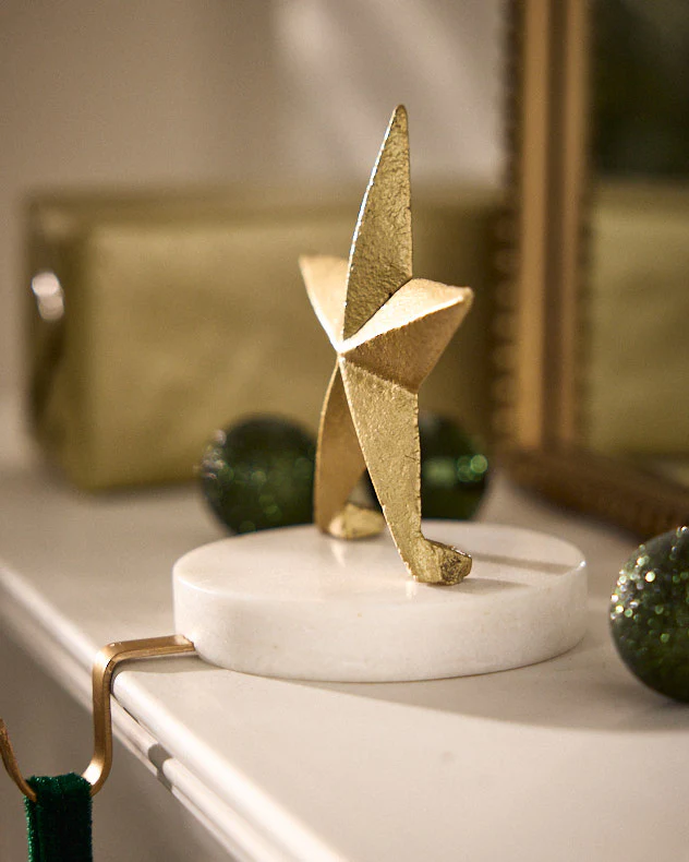 Marble & Gold Star Stocking Holder - Image 4