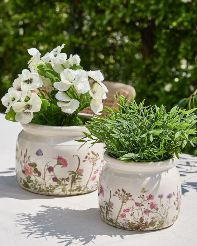 Meadow Inspired Ceramic Planters