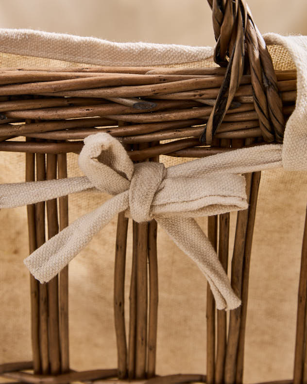 Medium Laundry Storage Basket with Lining - Image 3