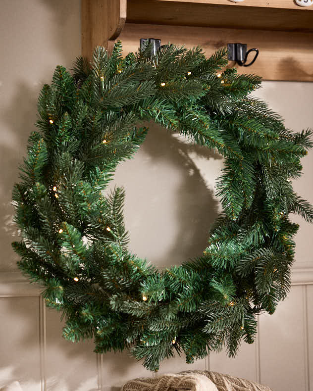 Melrose Pre-Lit Wreath - 60cm - Image 2