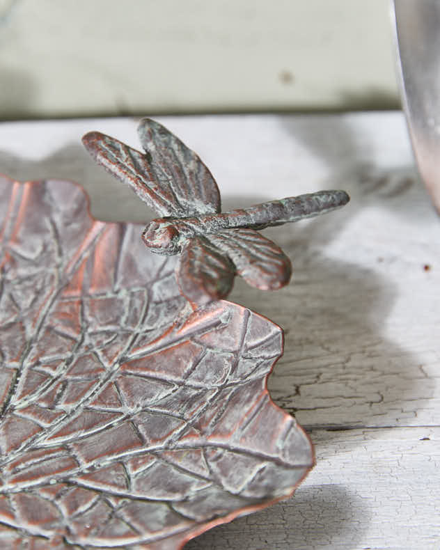 Metal Dragonfly Garden Dish - Image 3