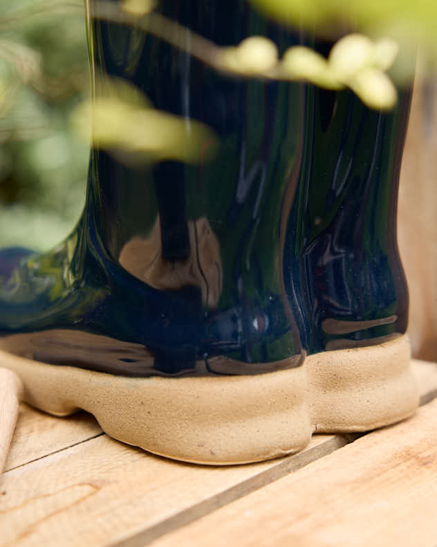 Large Dark Blue Welly Boot Planter - Image 5