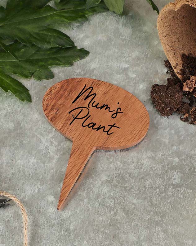 Dark Blue Welly Boot Planter with Personalised Marker - Image 2