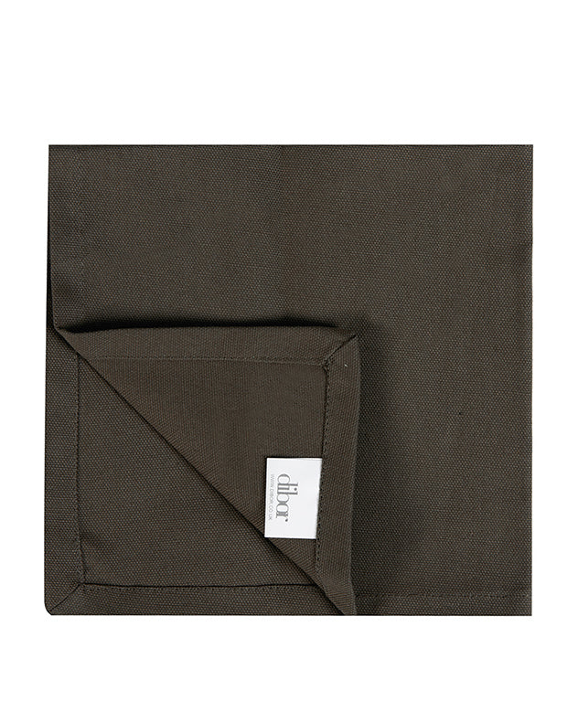 Set of 4 Mocha Cotton Napkins - Image 2