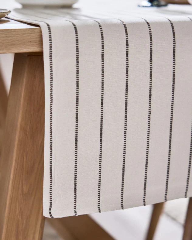 French Stripe Cotton Table Runner - Image 4