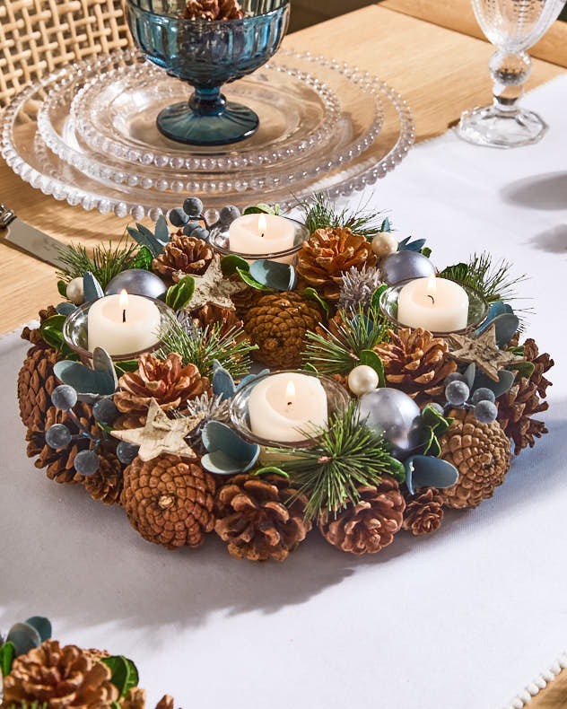 Moonlight Blue Christmas Candle Holder Collection - Image 3