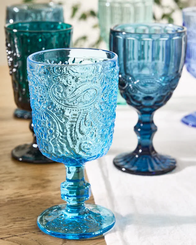 Moonlight Blue Mix and Match Wine Goblets - Image 3