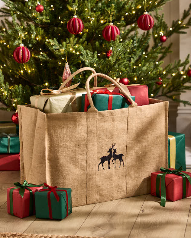 Natural Deer Jute Gift Sack