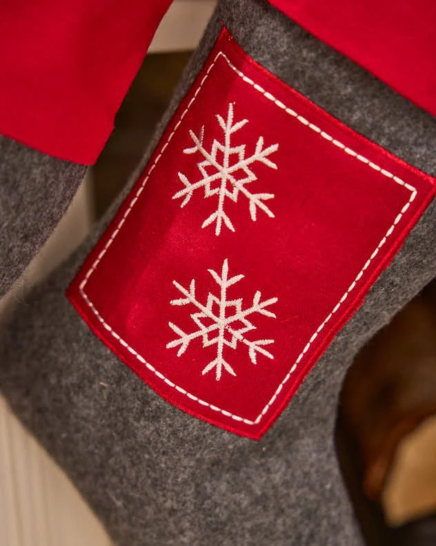 Nordic Style Snowflake Stocking - Image 3