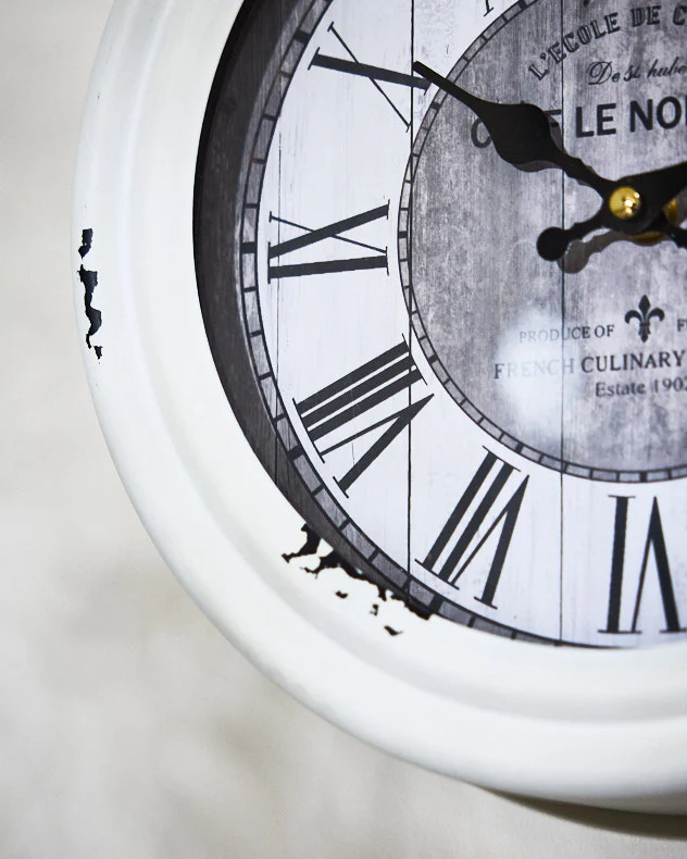 Normandy Antique Cream Wall Clock 27cm - Image 4