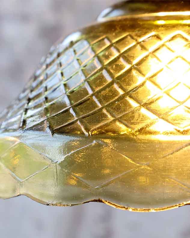 Olive Quilted Pendant Ceiling Shade - Image 2