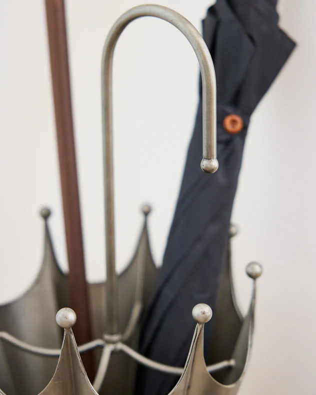 Brushed Silver Umbrella Stand - Image 3