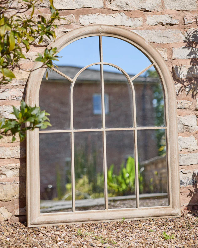 Outdoor Vintage Arch Window Mirror 88cm x 69cm - Image 3