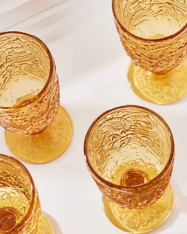 Paisley Amber Goblet - Image 2