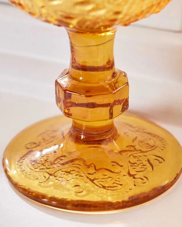 Paisley Amber Goblet - Image 6