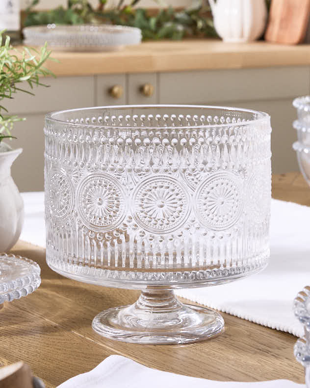 Palmas Embossed Footed Trifle Bowl - Image 3