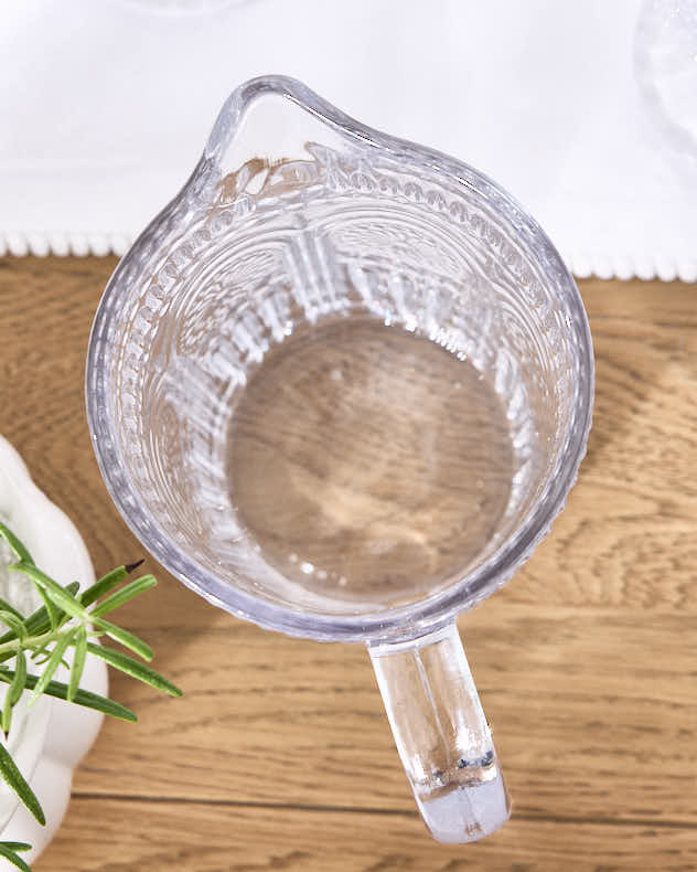 Palmas Embossed Glass Pitcher Jug - Image 4