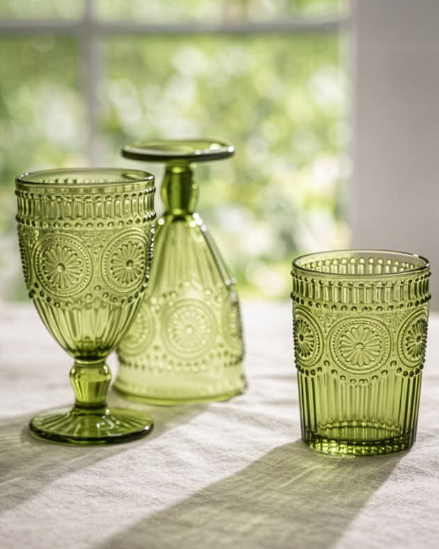 Palmas Green Glassware Collection - Image 3