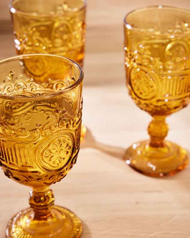 Parisian Amber Wine Goblet - Image 2