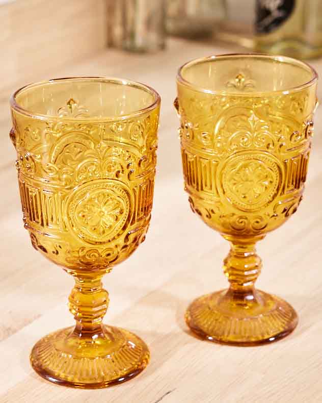 Parisian Amber Wine Goblet - Image 3