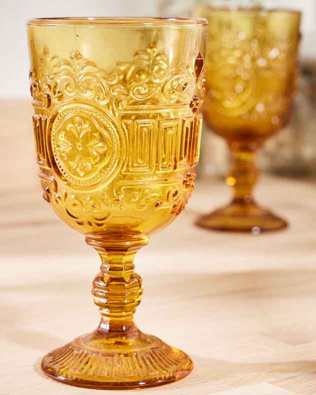 Parisian Amber Wine Goblet - Image 4