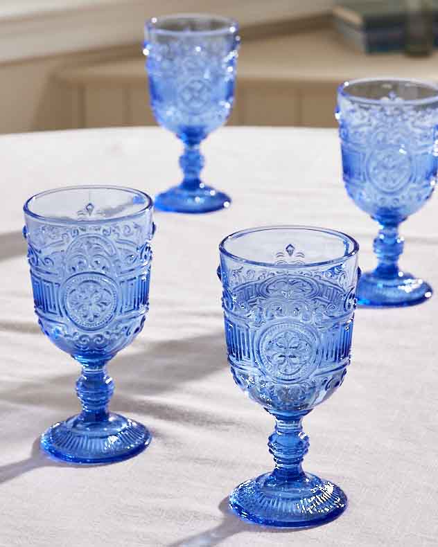 Parisian Blue Wine Goblet